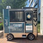 Metallic Grey Custom Vehicle Graphic for a Fleet Trailer Wrap that read Smok.