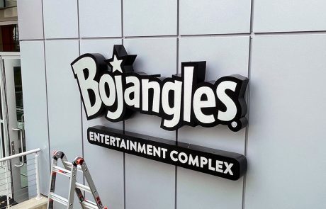 Outdoor Corporate Metal Sign for Bojangles Entertainment Complex