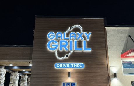 Business Signage for Galaxy Grill in Rocket Convenient stores
