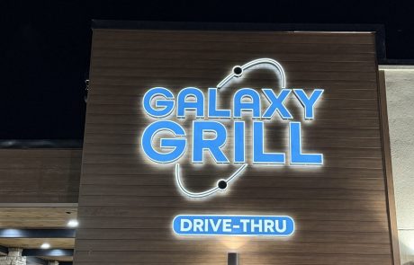 Business Signage for Galaxy Grill in Rocket Convenient stores
